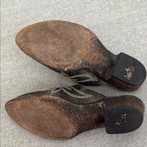 Old Gringo vintage Black Embroidered Mules 7/8 fit - Picture 6 of 9